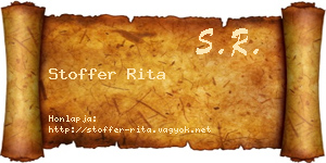 Stoffer Rita névjegykártya